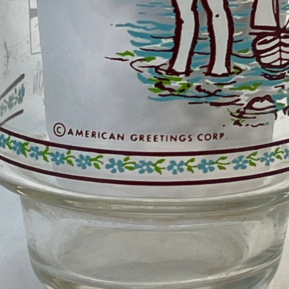 Vtg Holly Hobbie Drinking Glass Tumbler Good Friends Are Like Sunshine Beach - Picture 3 of 7